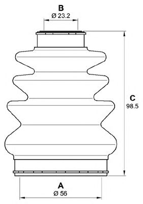 OPEN PARTS sjk722200 -  Комплект пыльника, приводной вал